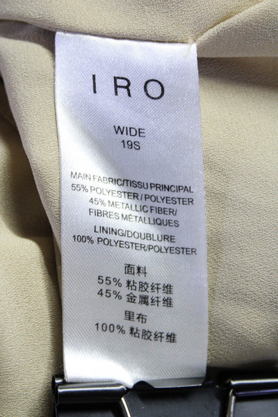 Iro Womens Sheer Gold Wide Dress Gold Size 36 11626824