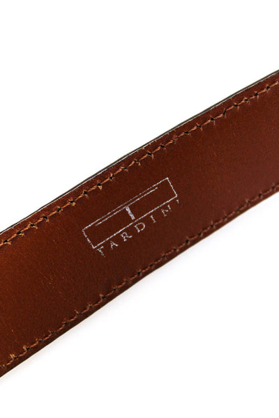 Tardini Womens Dark Brown Genuine American Alligator Leather Belt Size 32