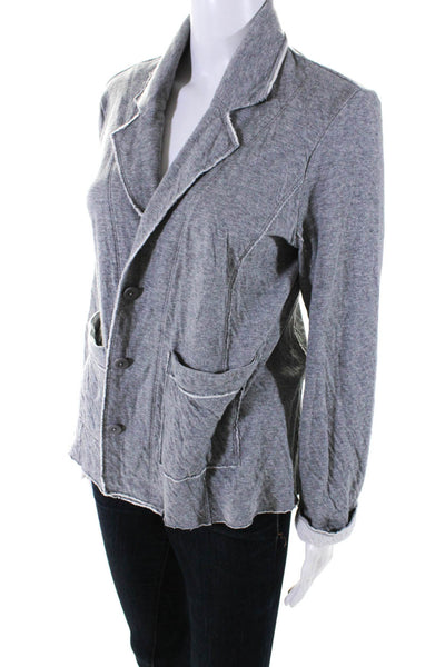 Eileen Fisher Women's Collared Long Sleeves Button Down Shirt Gray Size S