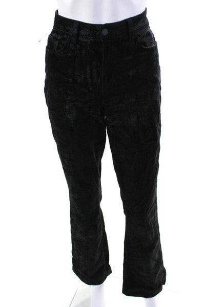 L'Agence Womens High Rise Selma Flare Leg Pants Black Cotton Size 29