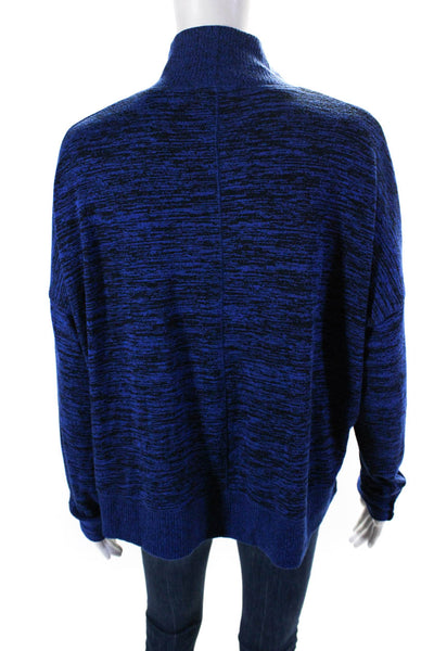 Rag & Bone Womens Long Sleeves Turtleneck Sweater Blue Black Size Large