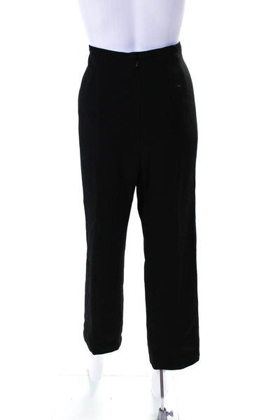 Serge & Real Womens Mid Rise Crop Straight Leg Pleated Pants Black Size 6