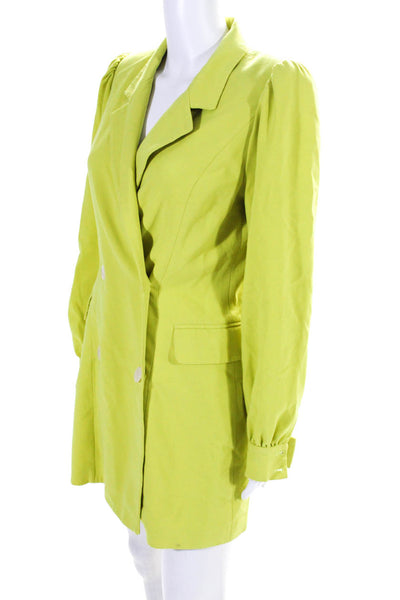 Black Halo Womens Neon Olympia Blazer Dress Yellow Size 2 14242782