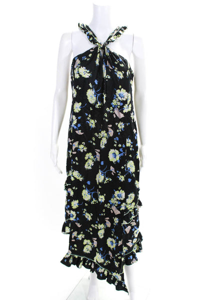 Derek Lam 10 Crosby Womens Black Floral Halter Dress Black Size 10R 11419995