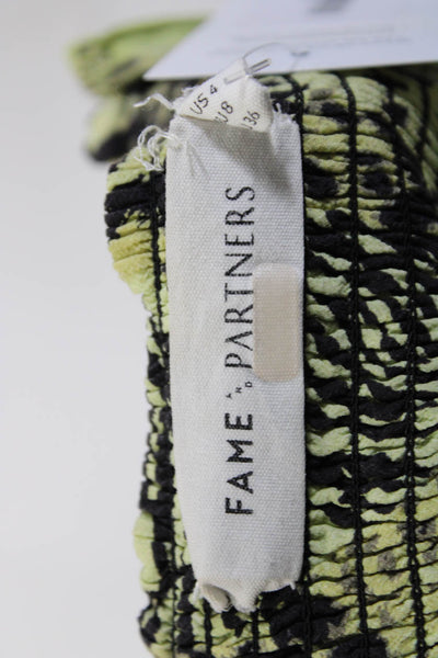 Fame & Partners Womens Suraya Safari Citrus Jumpsuit Yellow Size 4R 13097391