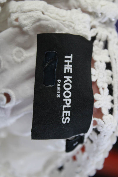 The Kooples Womens White Lace Ruffle Dress White Size 2 14020720