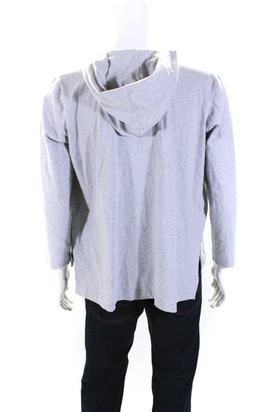 Eileen Fisher Women's Hood Long Sleeves Open Front Cardigan Sweater Gray Size L