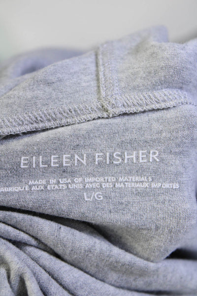 Eileen Fisher Women's Hood Long Sleeves Open Front Cardigan Sweater Gray Size L