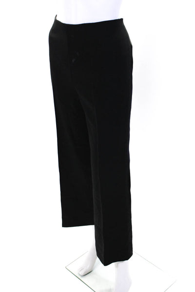 Serge & Real Womens High Waist Straight Leg Pleated Crop Pants Black Size 12