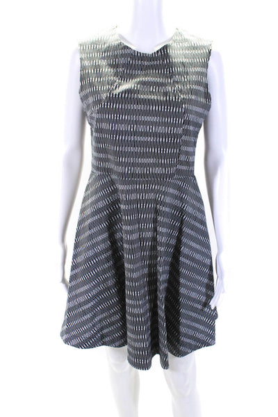 Kate Spade Saturday Womens Sleeveless Skater A Line Dress Black White Size 6