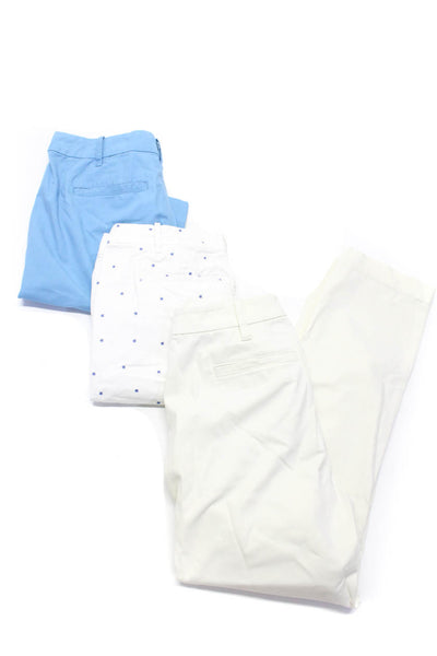 G1 Paper Twill J Crew Womens Shorts Chino Trousers Blue White Tan Size 2 Lot 3