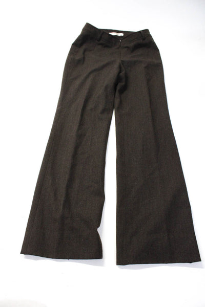 Shannon Mclean Womens Wide Leg Dress Pants Brown Green Size Medium Lot 2