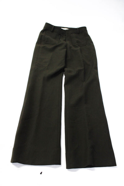 Shannon Mclean Womens Wide Leg Dress Pants Brown Green Size Medium Lot 2