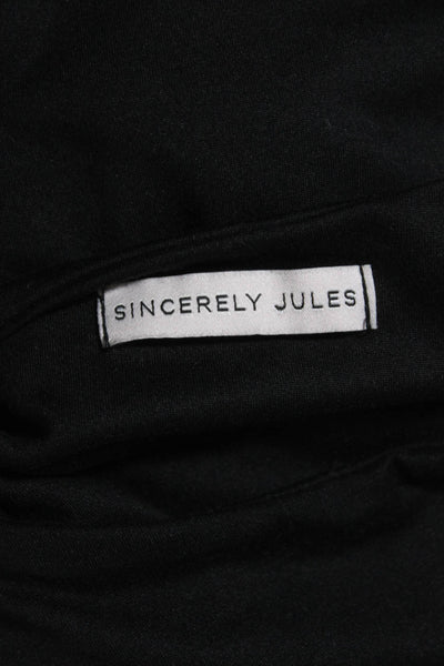 Sincerely Jules Womens Sleeveless Cropped Tank Top Black Size Medium