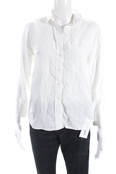 Cloth and Stone Womens Long Sleeves Button Down Shirt White Size Extra Small