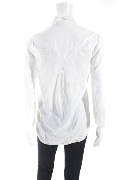 Cloth and Stone Womens Long Sleeves Button Down Shirt White Size Extra Small