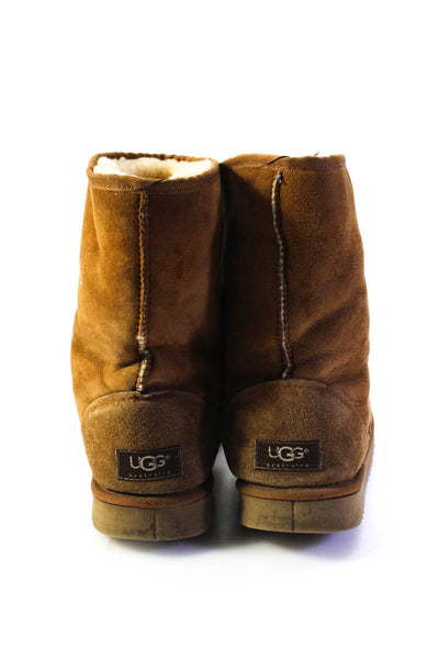 UGG Australia Womens Slip On Shearling Lined Boots Brown Suede Size 8
