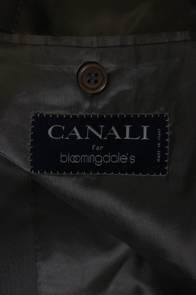 Canali Mens Three Button Blazer Jacket Gray Wool Size EUR 50 Regular