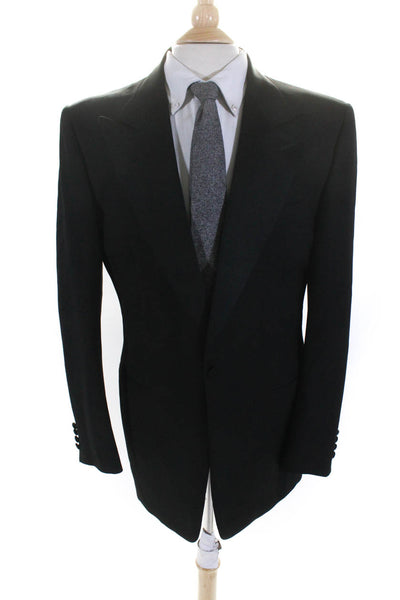 Canali For Bloomingdales Mens Tuxedo Blazer Jacket Black Size EUR 50 Regular