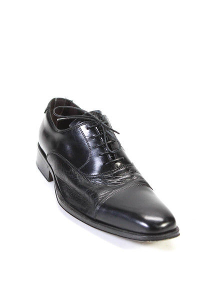 Taryn Rose Mens Leather Lace Up Oxford Dress Shoes Black Size 9.5