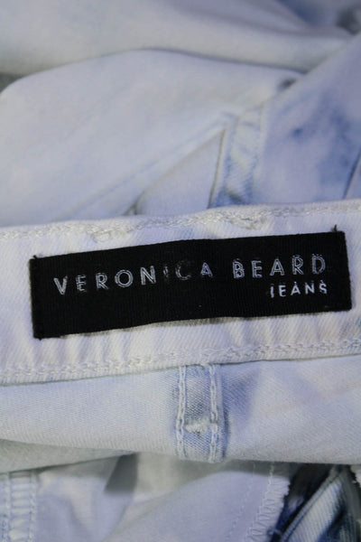 Veronica Beard Jeans Womens Debbie Skinny High Rise Jeans White Blue Size 26