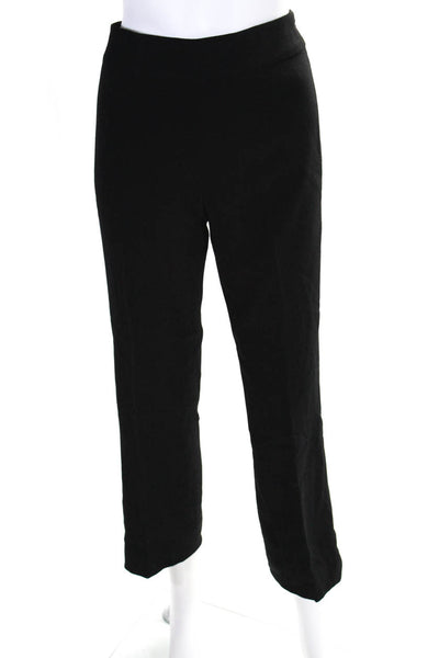 Serge & Real Womens Mid Rise Straight Leg Crepe Ankle Pants Black Wool Size 8