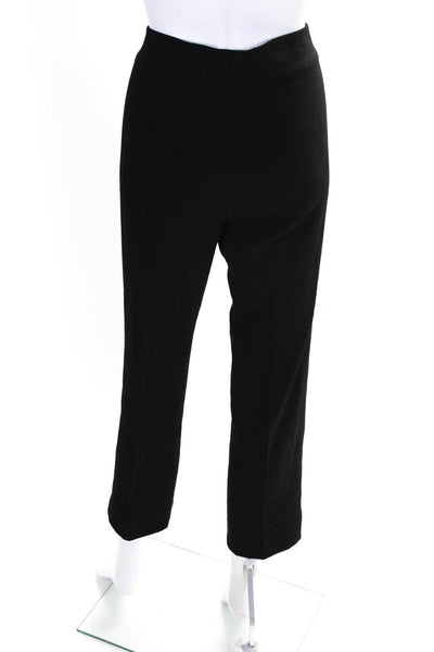 Serge & Real Womens Mid Rise Straight Leg Crepe Ankle Pants Black Wool Size 8