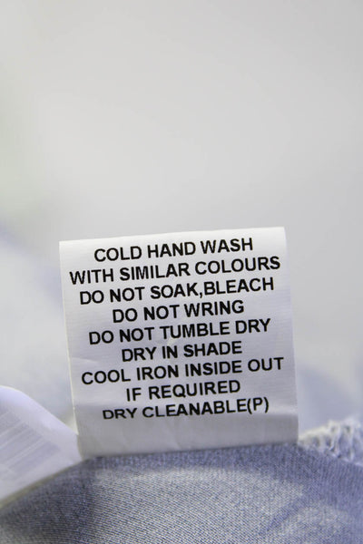 Dissh Womens Striped Colorblock Print Side Zipped A-Line Maxi Skirt Blue Size 6