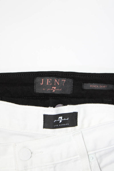 7 For All Mankind Jen 7 Womens White Distress Denim Shorts Size 31 12 lot 2