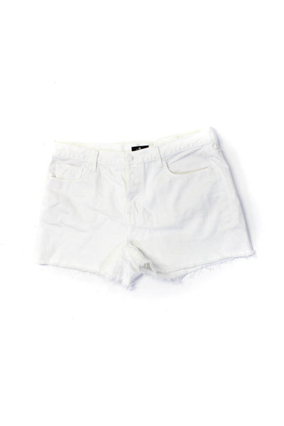 7 For All Mankind Jen 7 Womens White Distress Denim Shorts Size 31 12 lot 2