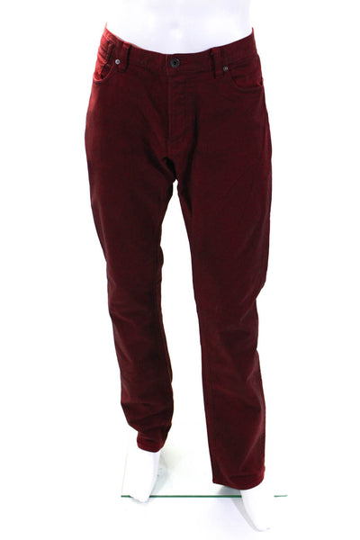 John Varvatos Star USA Men's Five Pockets Straight Leg Denim Pant Red Size 36