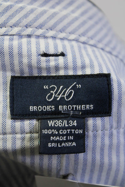 346 Brooks Brothers Men's Button Flat Front Straight Leg Pant Stripe Size 36