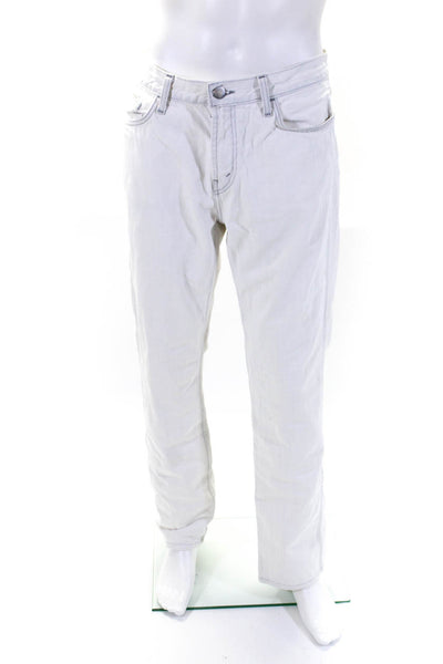 J Brand Men's Five Pockets Button Closure Straight Leg Denim Pant White Size 36