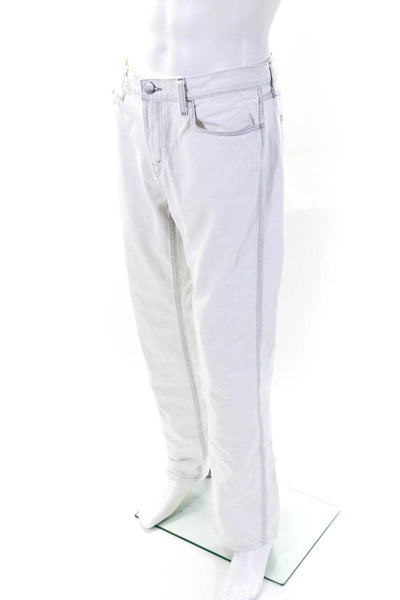 J Brand Men's Five Pockets Button Closure Straight Leg Denim Pant White Size 36