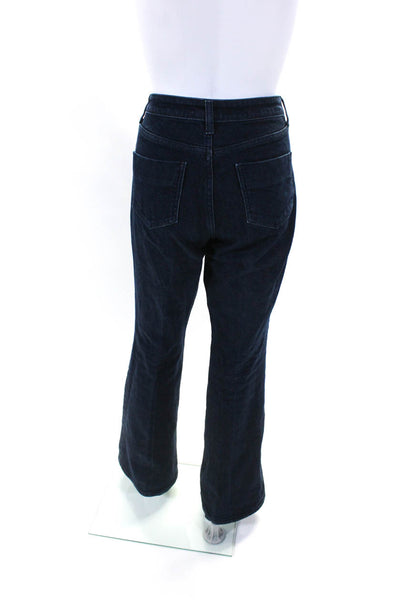 Antonio Melani Womens High Waist Pleated Flare Jeans Pants Dark Blue Size 29