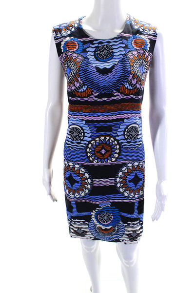 PETER PILOTTO Womens Abstract Print Sleeveless Sheath Dress Multicolor Size 12