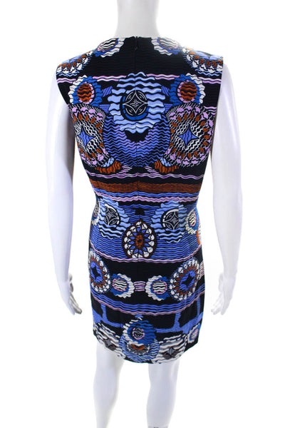 PETER PILOTTO Womens Abstract Print Sleeveless Sheath Dress Multicolor Size 12