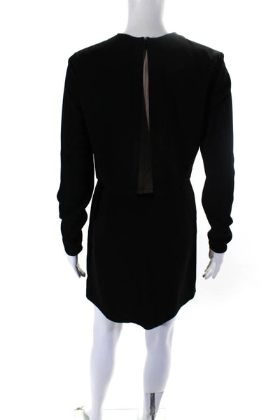 Atea Oceanie Womens Round Neck Layered Zipped Midi Dress Black Size EUR38