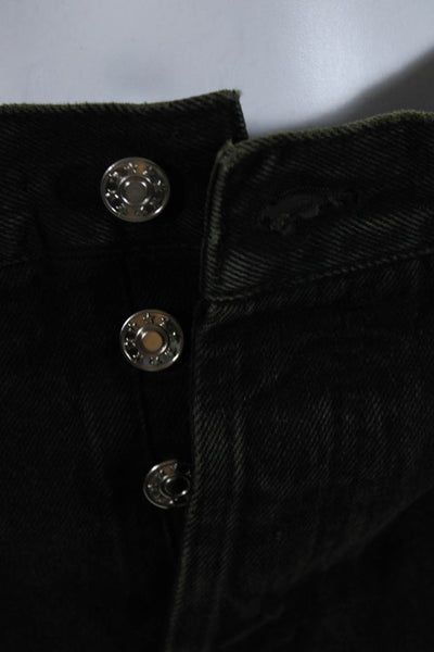 Linder Womens Zipper Fly High Rise Straight Capri Jeans Gray Denim Size 2
