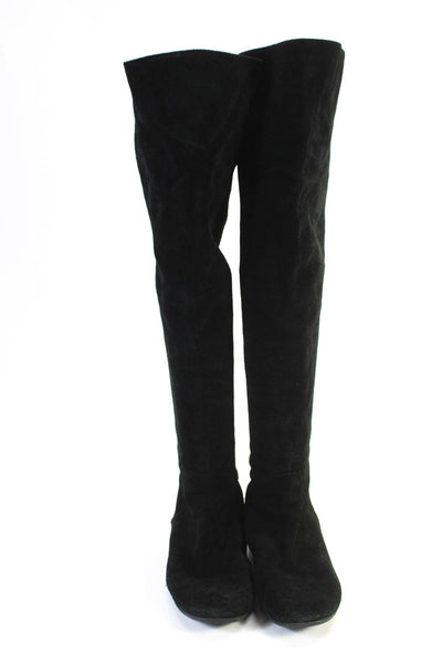 Giuseppe Zanotti Design Womens Suede Over The Knee Boots Black Size 37 7