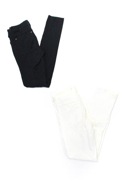 AG Adriano Goldschmied Free People Womens Pants White Black Size 27 26 Lot 2