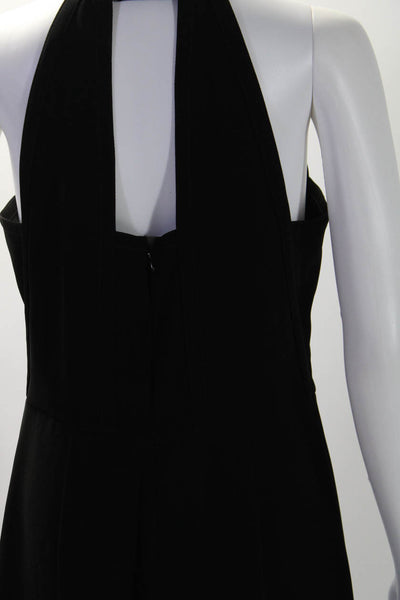 Yigal Azrouel Womens Embroidered Shell Sleeveless Maxi Dress Black Size 10