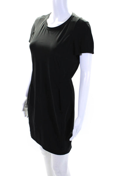 Lululemon Womens Short Sleeve Crew Neck Lightweight Shirt Dress Black Size 6