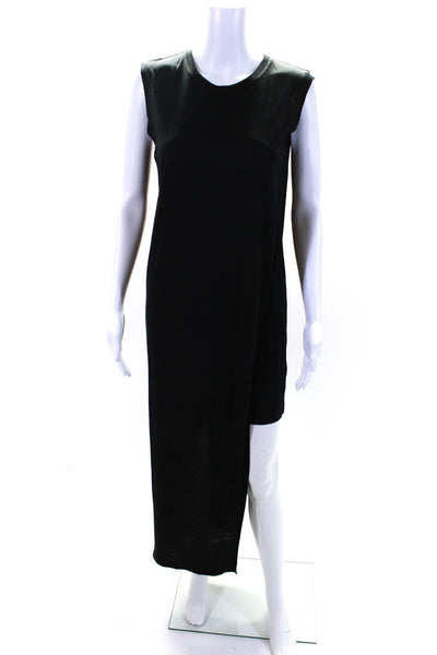 ACNE Studios Womens Sleeveless Crew Neck Layered Long Dress Black Size XS