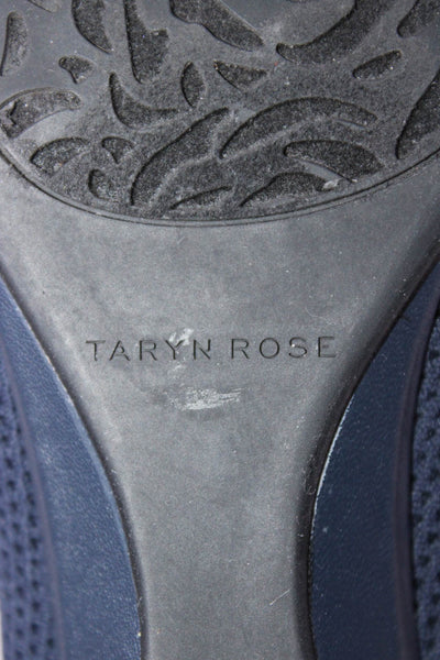 Taryn Rose Women's Round Toe Slip-On Work Wear Leather Shoe Navy Blue Size 7.5