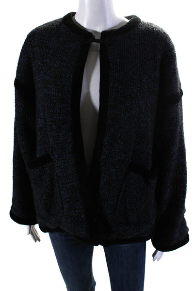 Emanuel Ungaro Womens Toggle Long Sleeves Sweater Jacket Multi Colored Size Medi