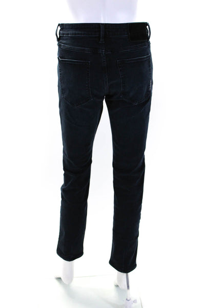 Neuw Jeans Mens Iggy Skinny Fit Button Fly Skinny Jeans Pants Dark Blue Size 30