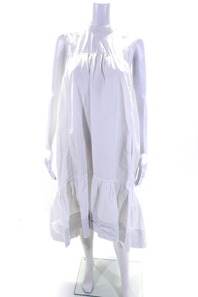 3.1 Phillip Lim Womens Sleeveless Smock Neck Dress White Size 8R 13503224