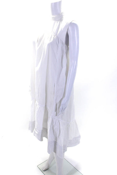 3.1 Phillip Lim Womens Sleeveless Smock Neck Dress White Size 8R 13503224