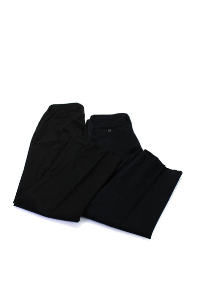 Joseph Abboud Mens Slim Leg Pleated Dress Pants Black Navy Size 32 Lot 2